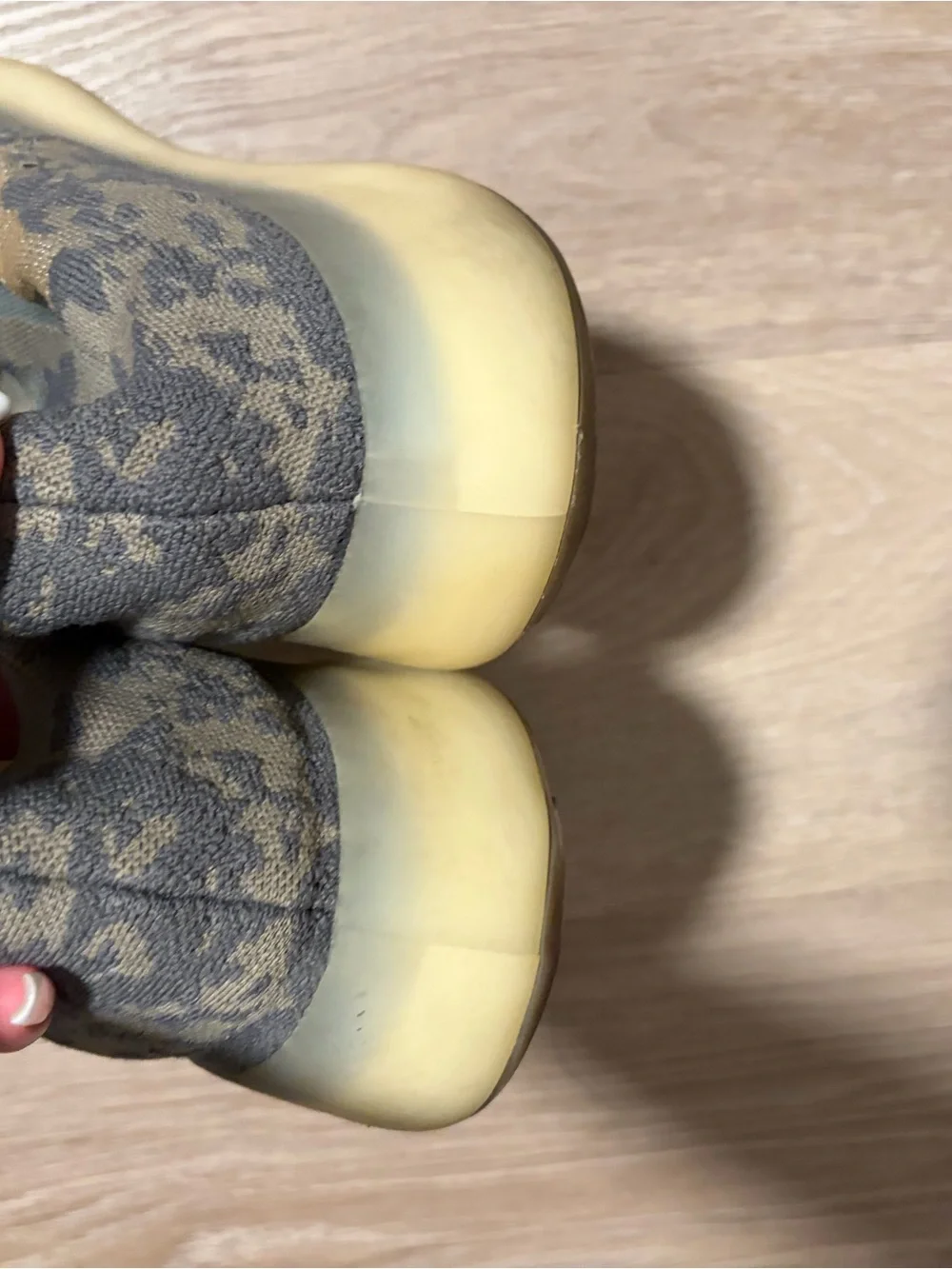 adidas Yeezy Knit Sneakers in Beige and Yellow